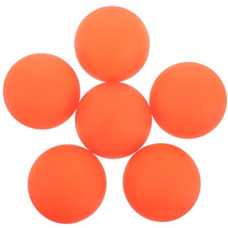 Cabilock 6 Piezas Pelota de Hockey de PVC Naranja para Práctica al Aire Libre en Superficies Duraderas y Pavimento Pase Preciso y Rebotes Controlados