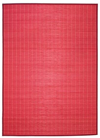 Thedecofactory Alfombra 133 x 180 Bali, bambú, Rojo, 180 x 133 x 1,5 cm