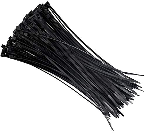 100 Piezas Sujeta Cables Negro Bridas Plastico Pequenas Abrazaderas para Cables Bridas Negras Cable Management para Casa, Oficina, Jardín, Al Aire Libre, Almacén