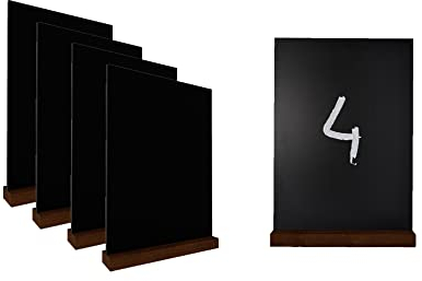ALLboards Lavagnetta per gesso bifacciale formato A5 per Menu Tavolo - set 4 pezzi