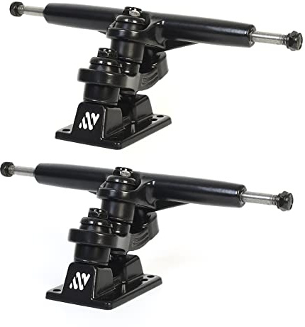 ANTWHEEL Sidewinder II Longboard/Skateboard/surf Skateboard nero Skateboard doppio Kingpin Trucks 17,8 cm Hanger 24,7 cm Axle (Set di 2) Hardware gratuito (17,8 cm Hanger 24,7 cm Axle)