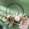 Türkranz Kranz Deko, Künstliche Blumen Camellia Rose Kranz Ganzjährig Girlande Willkommen Türkranz Herbst Wandkranz Metall Deko Ringe für Ostern Hochzeit Wohnzimmer Hochzeit (D)