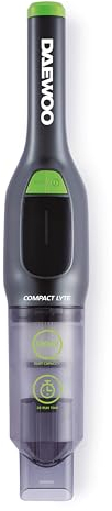 Daewoo Handheld Vacuum Compact Lyte, Cordless, 25 Min Run Time, 120ml Dust Capacity, Storage Base, 2 Speed Settings, Upholstery Brush, Cervical Tool, Washable HEPA Filter, LED Power Indicator