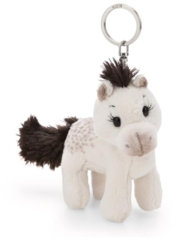 NICI 62231 Porte-clés avec peluche au motif de la jument Mony K., 10 cm, blanc, compagnon fidèle pour sac à dos ou sac à main, pour petits et grands