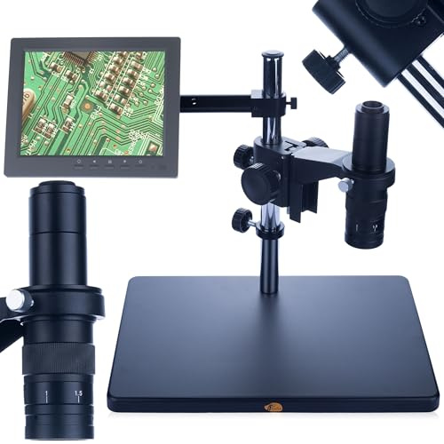 Rosfix Earth Pro MCEP-0.5X – digitalt mikroskop | 7x45x zoom, 360° objektiv, C-fäste | elektronik, biologi, geologi | professionellt mikroskop