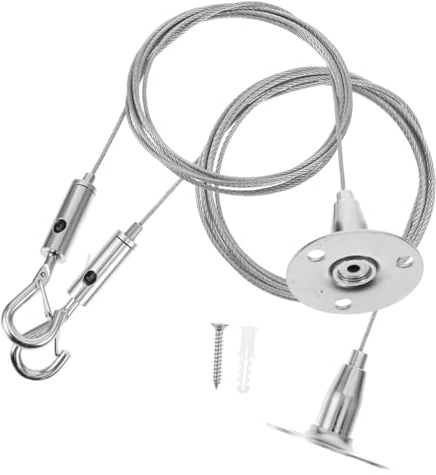 LIFKOME 2 piezas Kit de Cables de Acero Inoxidable para Colgar Cuadros Sistema de Suspensión para Marcos y de Arte Hogar Oficina y Galerías