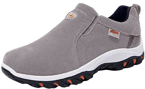 Bekväm snörfri herrsneakers, ortopediska skor för män, baskit, vandringssko, halkfria komfortskor med dämpning för spår, fitness, löpning
