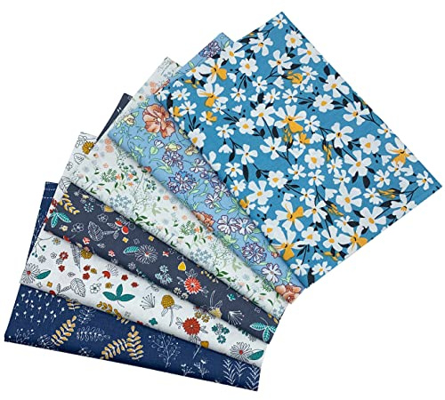 aufodara 6-delad bomullstyg, textil, lapptäcke, sömnad, quiltning, gör-det-själv handgjort tyg för sömnad 50 x 50 cm kläder sömnad hantverk (U-B904)