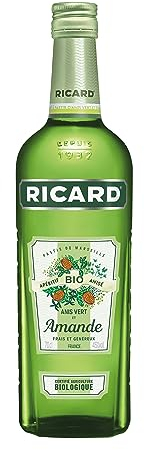 RICARD Pastis de Marseille Bio Amande Apéritif anisé - 45%, 70cl