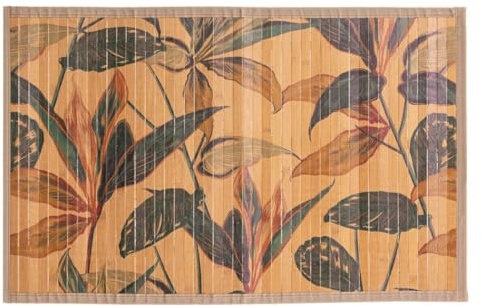Five Palawan - Alfombra de baño de bambú (50 x 80 cm), diseño Decorativo