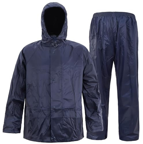 VUVEA Raincoat Suit Outdoor Waterproof Breathable High Reflective High Performance Durable Rain Gear Hooded Jacket Hiking