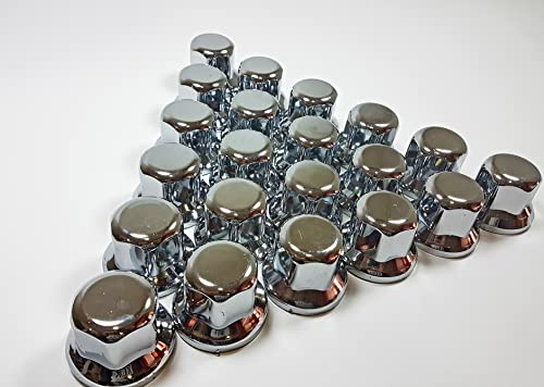 60 tapas de tuerca de rueda de 32 mm, de plástico, cromadas, para camión, remolque, autobús, camión, vehículo LKW