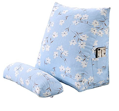 Dreieck-Taille-Kissen-Wurfkissen-Rückenlehne für Bettwattungsbaumwoll-Leinen-Dreieckkissen für Sofa waschbar (Color : B)