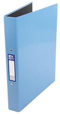 Oxford Premium A4 Ring Binder, Light Blue Single Folder, 25mm Capacity, Laminated Paper on Board
