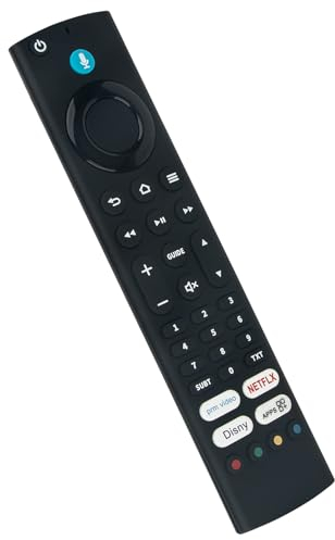 VINABTY Fire Remplacer la télécommande vocale Convient TCL 4K QLED TV CF6 Series 55CF630 50CF630