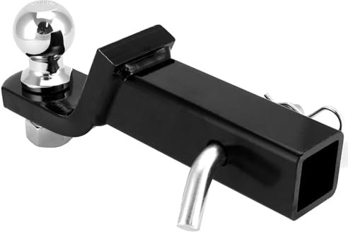 QWORK® Adattatore per gancio di traino per veicoli statunitensi - Abbassato di 50 mm - Capacità di carico di 2800 kg - Attacco a sfera da 50 mm - Perno da 16 mm