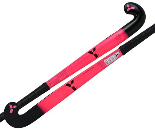 Y Y1 Hockey, JMB, Junior Hockey Stick for beginners, 100% Fibreglass, Blue, Pink, Starter Hockey Stick, Boys Hockey Stick, Girls Hockey Stick, Kids Hockey Stick