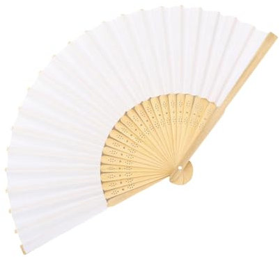 Ventagli Portatili Per Invitati Al Matrimonio - Ventagli Leggeri Di Carta Bianca | Ventagli Pieghevoli Portatili | Ventagli Pieghevoli | Ventaglio Di Carta Bianca | Cinesi