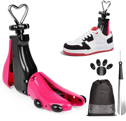 Allarga Scarpe Uomo Donna - Forme per Scarpe di Forma per Scarpe Troppo Strette Tendiscarpe Regolabile in Lunghezza e Larghezza Disponibile in Due Misure Adatto a Scarpe di Misura 36-48 (Rosso, 36-41)