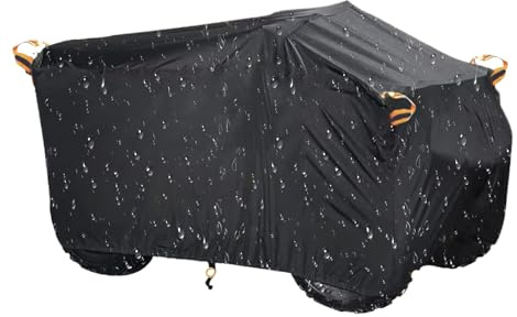 ATV Cover Heavy Duty – Allvädersskydd, regnskydd, heltäckande fordonsskydd utomhus, UV- och snöresistent, vikbart förvaringslager | tillförlitligt skydd för parkering och regnigt