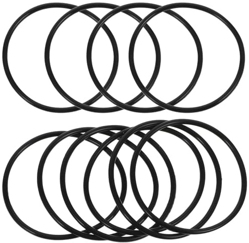MUSISALY Bracciale Uomo Silicone in Silicone Nero Elastico e Riutilizzabile, 10 Pezzi per Feste a Tema Retrò e Uso Quotidiano Comodo e Resistente