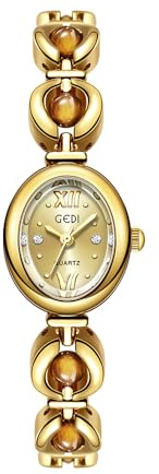 XCZAP Fashion Women Dress Watch Waterproof Pointer Casual Watches Luxury Vintage Quartz Movement Watches Elegant Pearl Oval Dial Designer Wristwatch