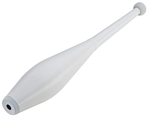 Henrys J00301-011 Jonglierkeule Delphin Short T, Training Jonglage Solo Juggling und Passing, Jonglier Keule für Kinder, Einsteiger, Profi und Wettbewerb, ca. 49 cm, Uni weiß