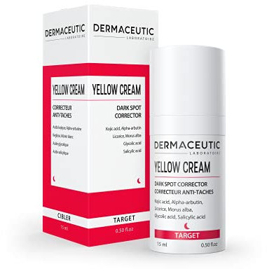 Yellow Cream - Iluminadora del tono de la piel - Crema facial aclarante para tono irregular de la piel - Antipigmentación - 15ml