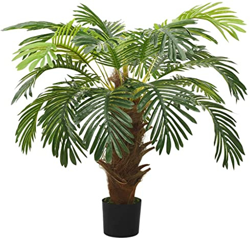 vidaXL Konstväxt kottepalm med kruka 90 cm grön