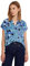 Street One Damen A344570 Sommer Bluse mit Print, Intense Aqua, 40 EU
