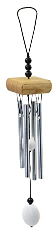 Small Wind Chimes, Outdoor Aluminum Chime with Soft Melodic Tones, Garden Chimes, for Yard, Porch, Home Decor (Brown)