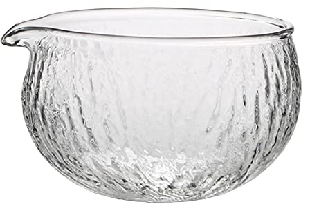 MagiDeal Bol à Matcha en Verre de 500 ML avec Bec verseur, Cadeau Durable, Facile à Nettoyer, résistant à la Chaleur, en Verre Borosilicate pour Bureau