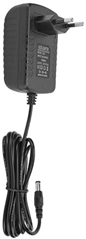 AMONIDA Caricabatterie, Adattatore di Alimentazione Esterno 12V 2A Protezione di Ricarica da CA a CC per Router Wireless (Spina UE)