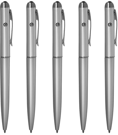 Invisible Ink Pen, 5PCS Spy Pen with UV Light, Kid Pens Multifunction Security Marker LED UV Light Marker, Ballpoint Creative Secret Pen School Office Supplies
