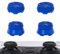 PlayVital Thumbs Pro Hurricane Pulgar Extensor para ps5 Control Tapas de Joysticks Caps Tapones Thumbstick para ps5 Mando-2 Alturas Elevadas, 2 Alturas Medias Cóncava(Azul)