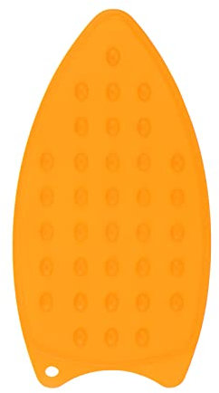 sourcing map Tappetino in ferro in silicone, tappetino multiuso resistente al caldo per asse da stiro, tappetino compatto resistente al calore, arancione