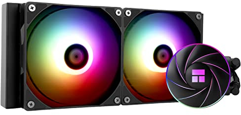 Thermalright AQUA ELITE 240 ARGB CPU-Wasserkühler, mit Doppel-PWM-Lüftern, 1550RPM Geschwindigkeit, für AMD/AM4/AM5& Intel LGA1150/1151/1155/1156/1200/2011/1700(AE240 ARGB)