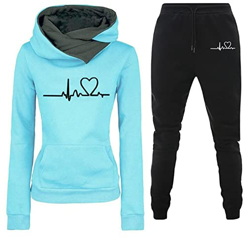 Survêtement Femme Ensembles Imprimées Tenues Pull à Capuche et Jogging Pantalons Ensemble de Sport Ensemble Jogging Femme Sportswear Vetement Jogging Ensemble Chic Et Elegant Survetement Sportswear