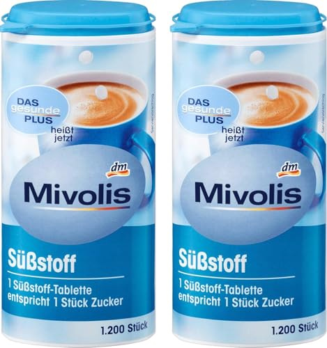 MIVOLIS Comprimés Édulcorants 2400 pièces - Édulcorants de Table de Qualité Supérieure | Fabrication Allemande | Idéal pour Sucrer Vos Boissons et Aliments - 2400 pcs