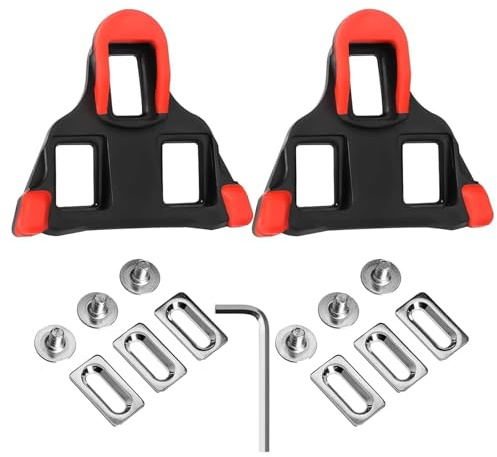 JISRKP Cycling Cleats - SPD Compatible, Red, Nylon & Silica Gel, Road Bike