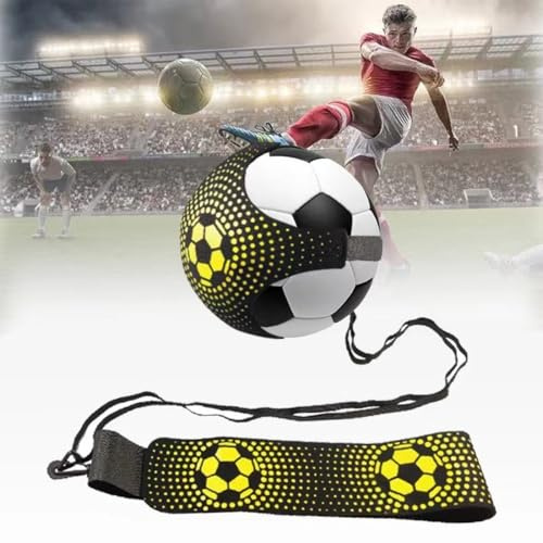 OUDQFCJ Football Kick Entraîneur, Solo, Ceinture Réglable, 5 Griffe Tissu, Football Volleyball Rugby Trainer, pour Enfants et Adultes Débutants, Football Accessoire, Convient aux Balles Taille 3, 4, 5