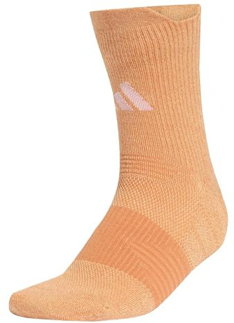 adidas Unisex RUNxCUSHIONED Sock 1PP, Dusky Orange/white, 10.5-12.5