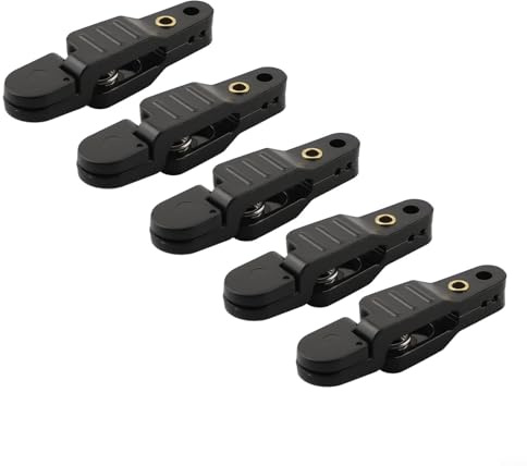 Upluxmira Juego de 5 clips ajustables de liberación de tensión pesada para pesca Downrigger, tablas de cepillado y curricán con fuerte sujeción de línea y materiales (negro)