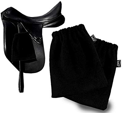 AIKO Steigbügelschoner Steigbügelschützer Steigbügelschutzhülle Steigbügelhülle schwarz, Fleece 1 Paar (schwarz)