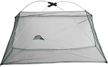 F Fityle Filet de Pêche Plié Petit Poisson Crevette Crawdad Minnow Crabe Appât Cast Trap 60x60cm