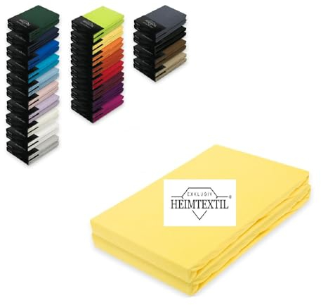 Doppelpack Jersey Spannbettlaken Premium Gelb 90-100 x 200 cm