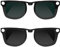 RCstyle Compatible with Ray-Ban Meta Wayfarer(Standard) Smart Glasses Color Changing Clip Set 50-22 Size M(Dark Green, Black)