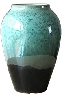 Lijiaxiuyc-101 Vaso Vaso in Ceramica Ornamento for la casa Disposizione di Fiori secchi Vaso Soggiorno Corridoio Vaso da Pavimento Decorazione Ornamentale Minimalista Verde Vaso Decorativo