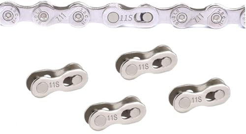 Heanvmyss Chaîne de Vélo,4 Paire Bicyclette Manquant Lien 11 Vitesse,Attache Rapide Maillon Rapide Chaine Velo,Pièces de Connecteur de Liaison à Chaîne en Vélo pour 11 Vitesses Chaîne