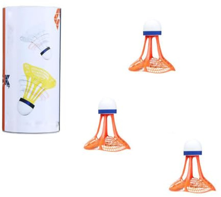Voarge 3 Pieces Windproof Badminton Outdoor Badminton Shuttle, Windproof Nylon Shuttlecocks Control Skill Development for Training